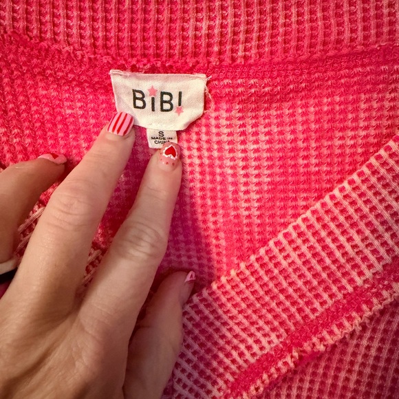 BiBi Pink Textured Knit Top - Picture 2 of 2